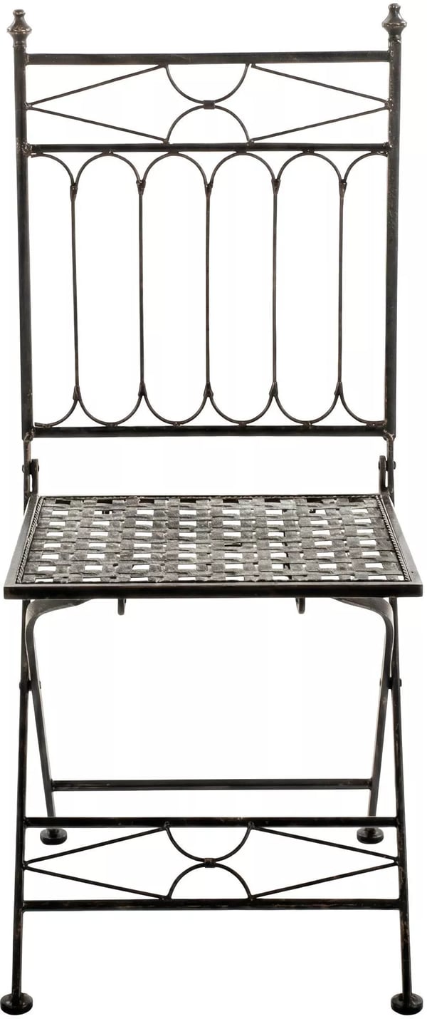 Asina Klaphavestol - Art Nouveau Stil, Galvaniseret Jern, Bronze Finish, Sammenklappelig & Pladsbesparende
