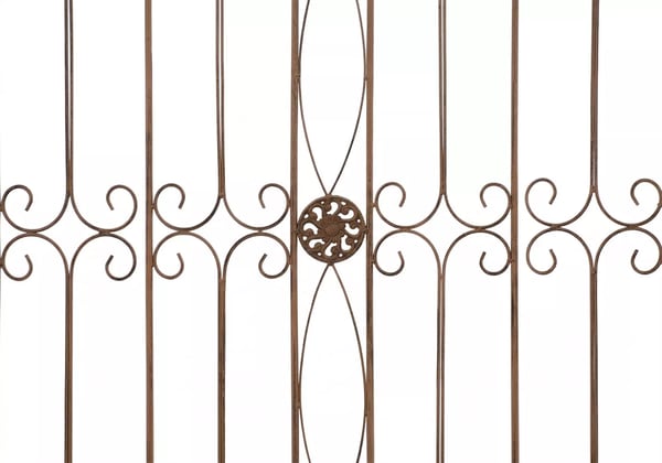 Rustikt Antik Brun Metal Havehegn Espalier - 124 cm Bredt