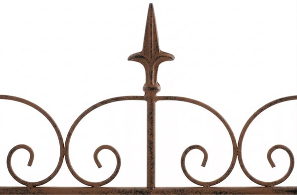 Rustikt Antik Brun Metal Havehegn Espalier - 124 cm Bredt