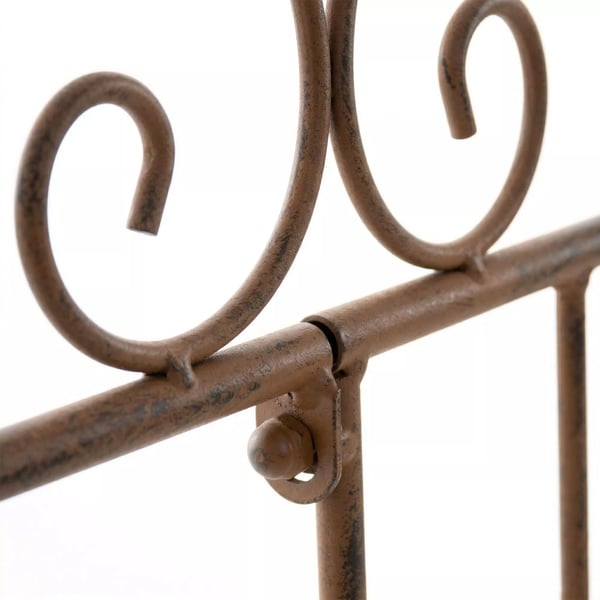 Rustikt Antik Brun Metal Havehegn Espalier - 124 cm Bredt