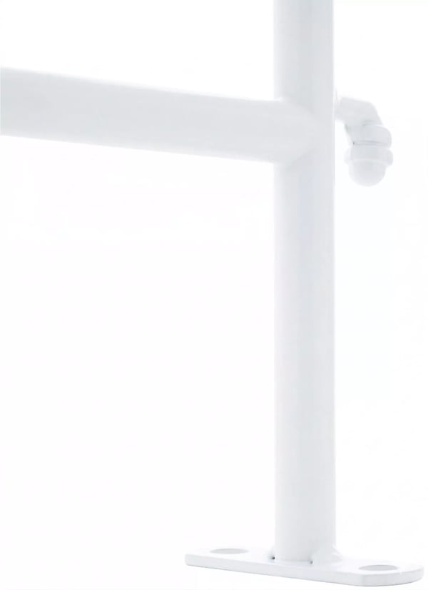 Mangold Hvid Metal Havehegn - 124 cm Bredt Dekorativt Udendørs Espalier til Klatreplanter, Rustik Jernkant, Nem Installation