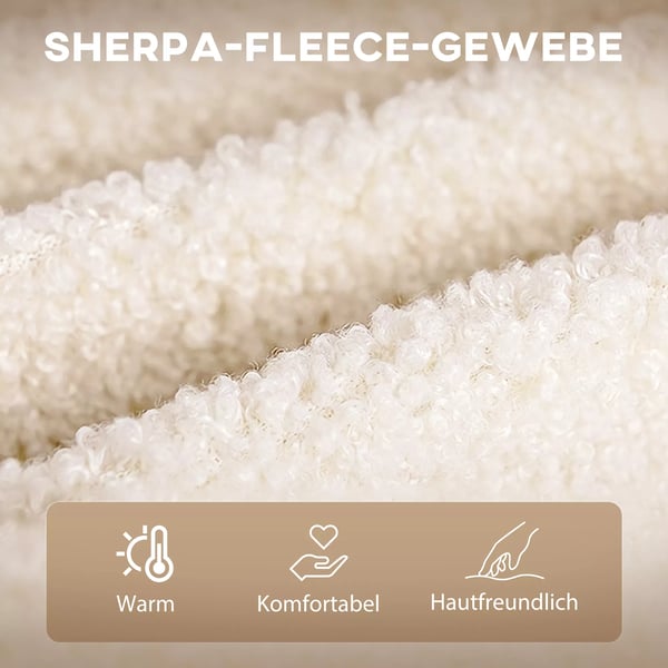 HOMCOM Gyngestol i Beige Berberfleece - Komfortabel Accentstol til Stuen