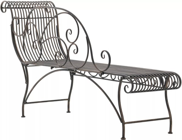Karma Bronze Metal Havebænk - Indendørs/Udendørs Siddeplads, 156 cm Bred