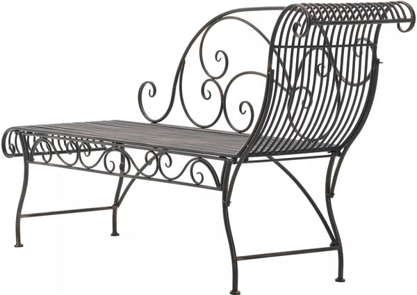 Karma Bronze Metal Havebænk - Indendørs/Udendørs Siddeplads, 156 cm Bred