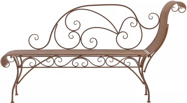 Karma Havebænk Antik Brun Metal 156x46x78 cm