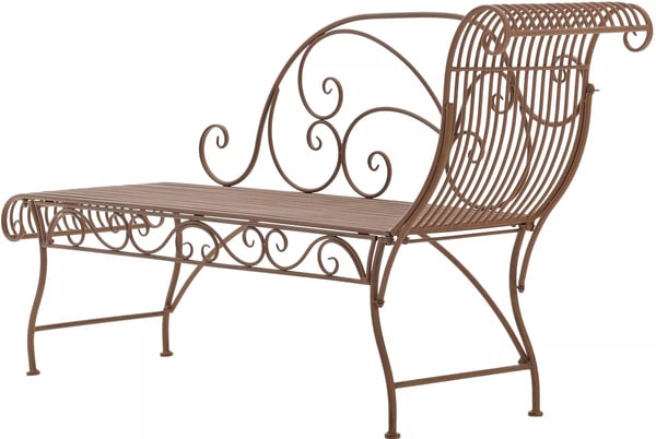 Karma Havebænk Antik Brun Metal 156x46x78 cm