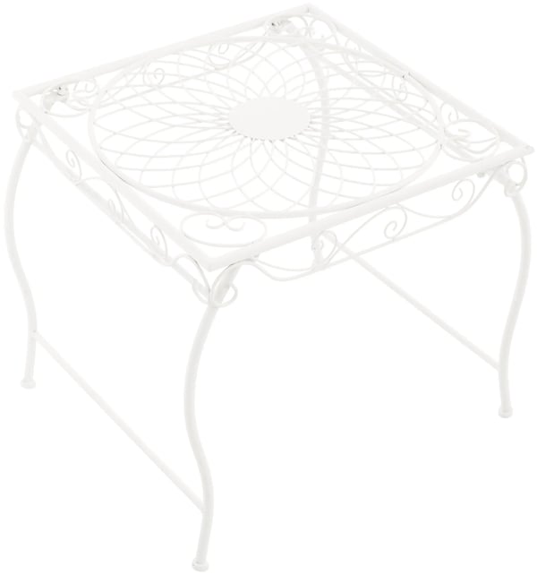 Zarina Hvidt Metal Sidebord - Landhusstil, 46 cm Højt, Rektangulært