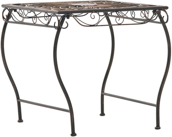 Zarina Bronze Metal Sidebord, 46 cm Højde, Landhusstil, Fuldt Samlet