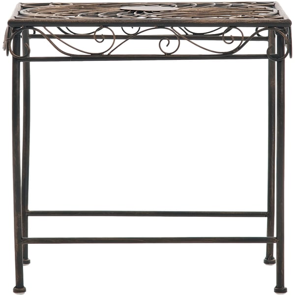 Zarina Bronze Metal Sidebord, 46 cm Højde, Landhusstil, Fuldt Samlet