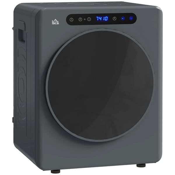 HOMCOM Torktumlare, 6 program, 40-60℃, 4 kg kapacitet, kompakt, touch-kontroll, grå