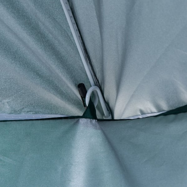 Outsunny strandparasol sidevæg polyester mørkegrøn 2,2xH2,2m