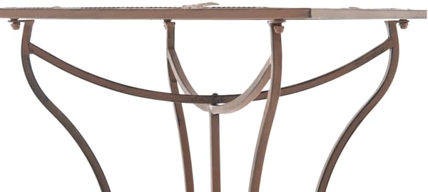 Asina Antik Brun Metal Have Sidebord, 72cm Højde, Art Nouveau Stil, Udendørs/Terrasse, Delvist Samlet