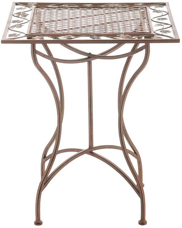 Asina Antik Brun Metal Have Sidebord, 72cm Højde, Art Nouveau Stil, Udendørs/Terrasse, Delvist Samlet