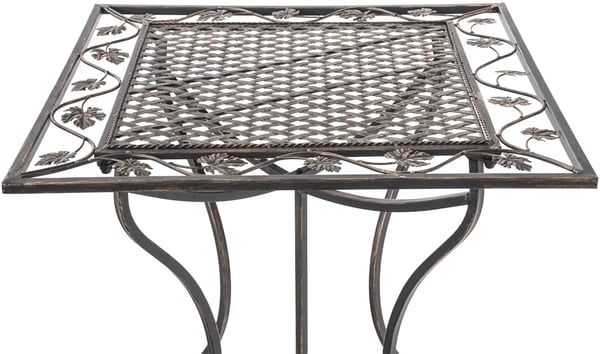 Asina Havebord i Bronze Metal - 72 cm Højde, Art Nouveau Stil, Udendørs Sidebord