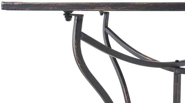 Asina Havebord i Bronze Metal - 72 cm Højde, Art Nouveau Stil, Udendørs Sidebord