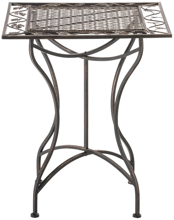 Asina Havebord i Bronze Metal - 72 cm Højde, Art Nouveau Stil, Udendørs Sidebord