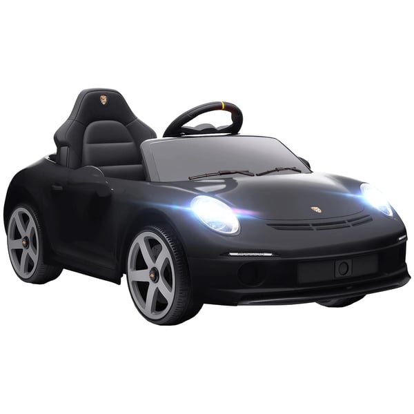 AIYAPLAY Elektrisk Børnekøretøj - RUF GT, Fjernstyret, Musik, USB, Seler, 3-5 År, Sort