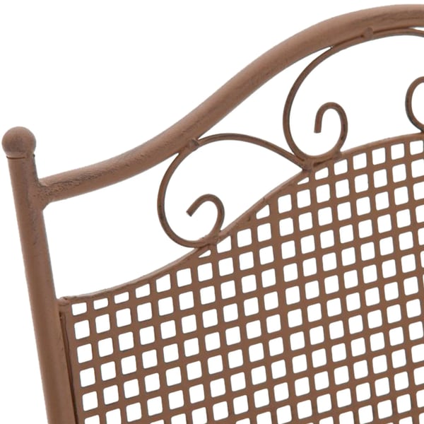 Kiran Jugendtyylinen Puutarhatuolisetti, 2 kpl, Antiikkia Brown Metallia