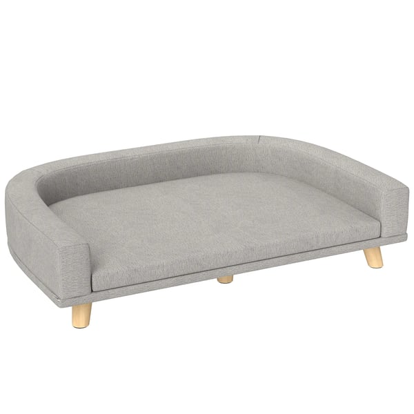 PawHut koiran sohva tyynyllä, harmaa polyesteri, korotettu lemmikkisänky, 98 x 67 x 25 cm PawHut koiran sohva tyynyllä, harmaa polyesteri, korotettu lemmikkisänky, 98 x 67 x 25 cm