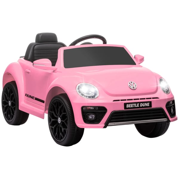 AIYAPLAY Volkswagen Bubbla Elbil för Barn 12V, Rosa - Licensierad Barnbil med Fjärrkontroll och Musik