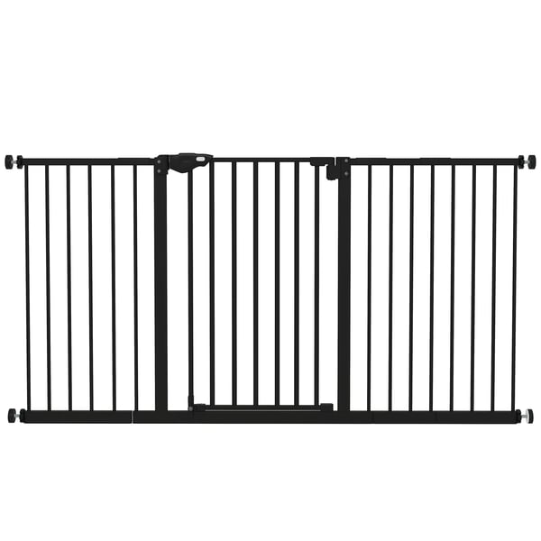 PawHut lemmikkiportti, oviturvaportti, turvaportti lemmikeille, porrasportti ilman poraamista, metalli/muovi, musta, 136,3 cm x 76,2 cm PawHut lemmikkiportti, oviturvaportti, turvaportti lemmikeille, porrasportti ilman poraamista, metalli/muovi, musta, 136,3 cm x 76,2 cm