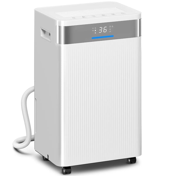 HOMCOM Affugter med 4,5L Tank, 24-timers Timer og LED-display - Plastik, Hvid