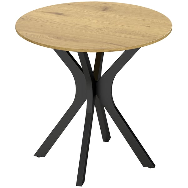 HOMCOM spisebord køkkenbord rundt bord, moderne design, 78 cm x 78 cm x 75 cm, naturtræ