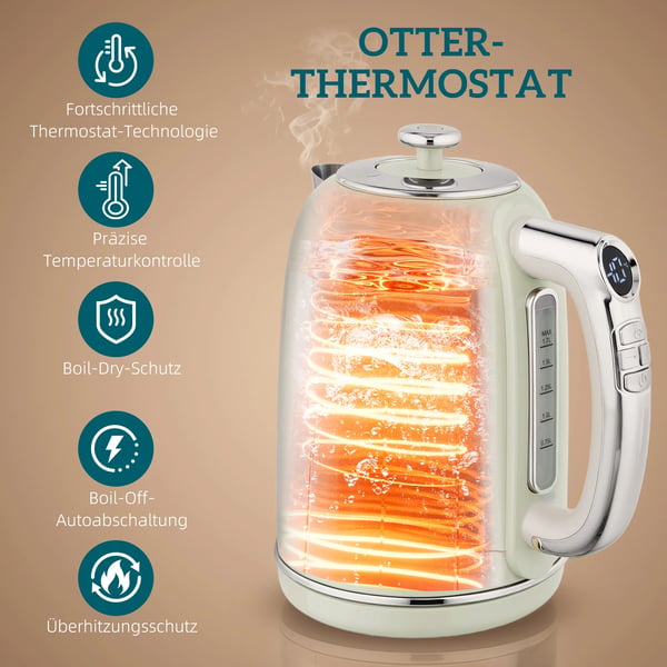 HOMCOM Elkedel og Brødrister Sæt, Retrodesign, 1.7L, Grå/Sølv, 2200W