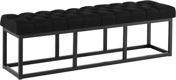 Amun Bænk Stof Sort 150 cm