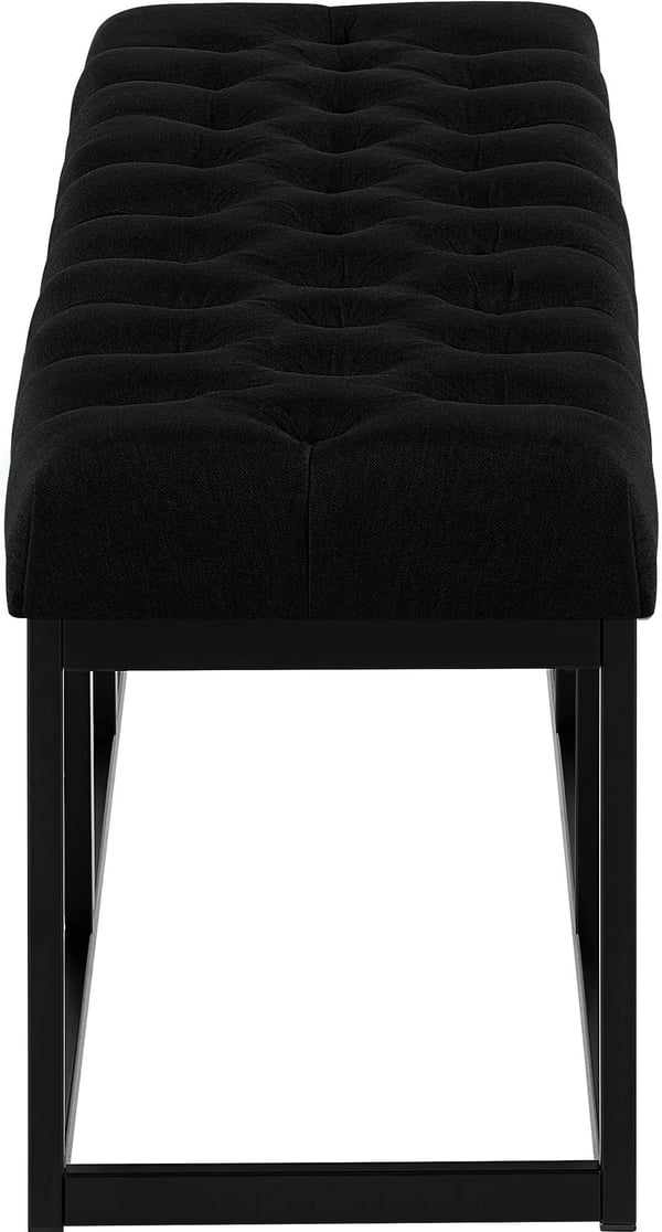 Amun bänk tyg svart 150 cm