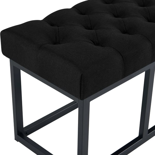 Amun bänk tyg svart 150 cm