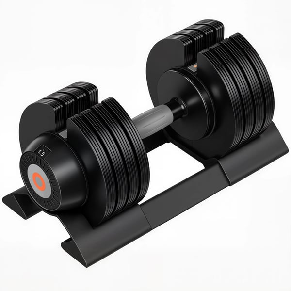 SPORTNOW Säädettävä Käsipaino 6-20kg, Telineellinen Paino, Liukumaton Kahva, Musta
