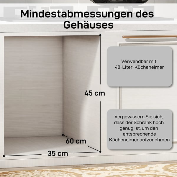 HOMCOM Udtrkkelig skraldespand, 2x20L, Gr, Plast/Metal