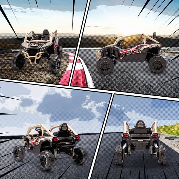 12V Kawasaki Teryx KRX 1000 El-ATV til Børn - Fjernbetjent, LED, Musik, Gul