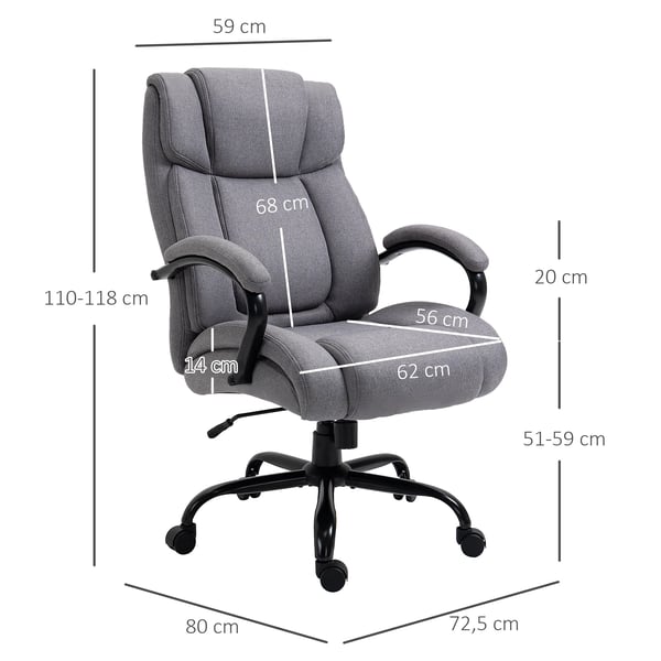 Vinsetto kontorstol skrivebordsstol gamingstol drejestol vippefunktion tykt polstret ergonomisk stol belastning 220 kg