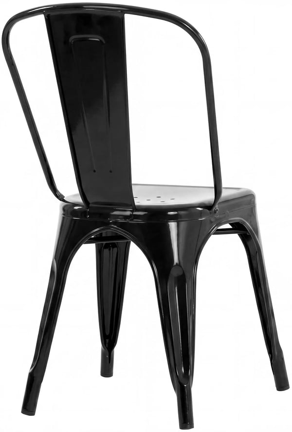 Benedikt Stabelbar Metalstol, Sort - Industrielt Design, Pladsbesparende, Bæreevne 200 kg