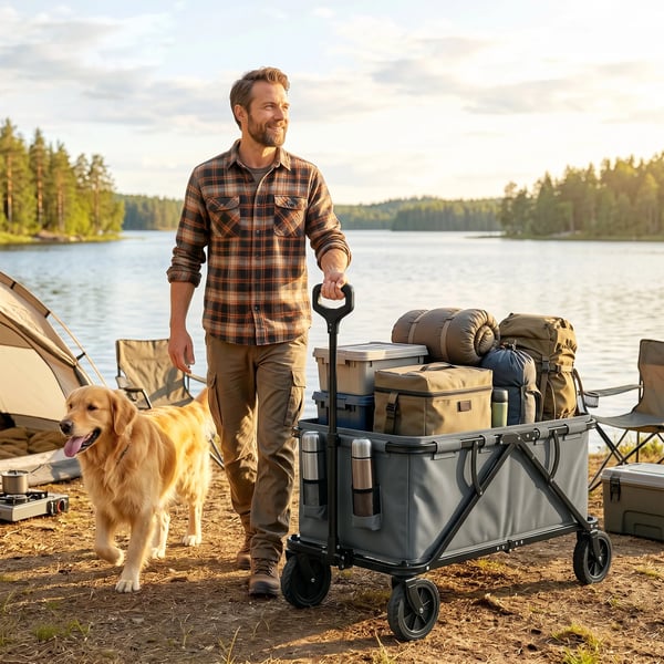 Outsunny kokoontaitettava puutarhakärry, 160L, 120kg, tummanharmaa polyesteri
