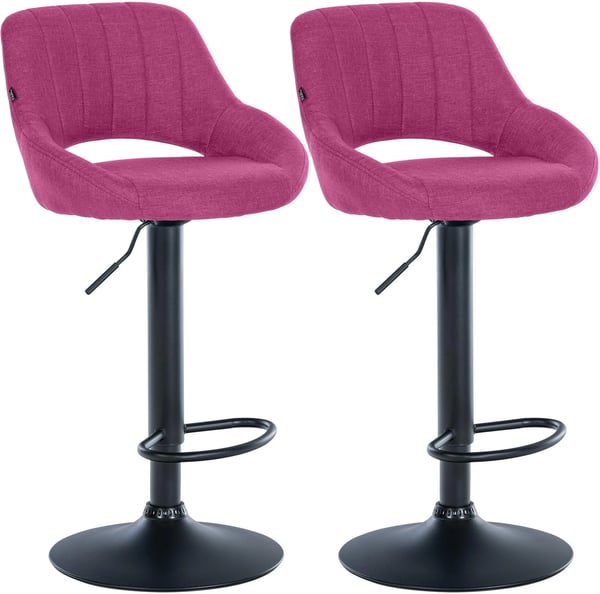 Set med 2 Milet Barstolar, Tyg, Lila