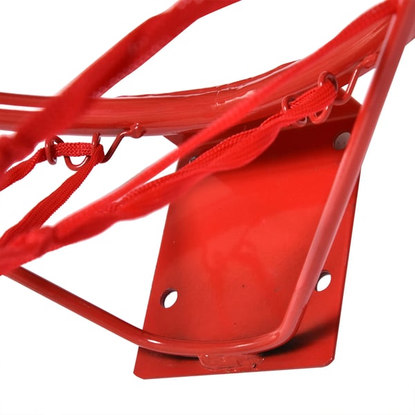 Basketballkurv med net, Stålrør+Nylon, Rød + Blå + Hvid, Ø46 cm