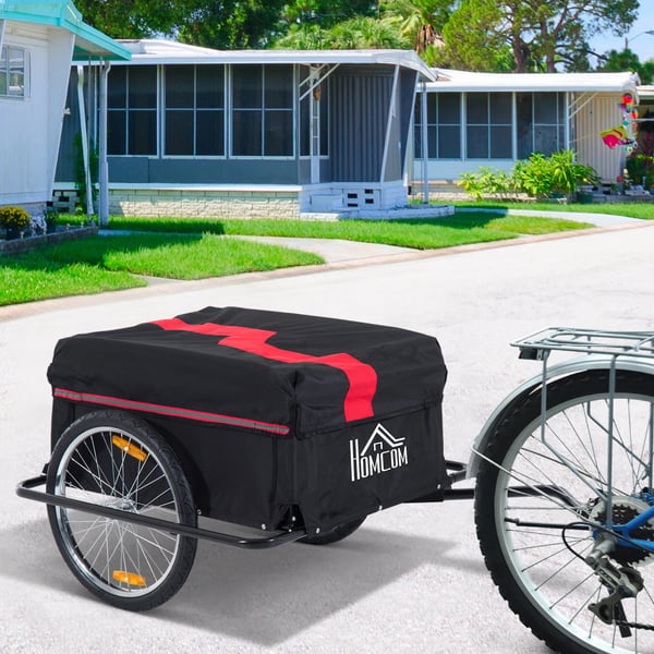 Cykelanhænger til Børn, CargoTrailer Transportanhænger, Sort Oxford, 40 kg Max Belastning
