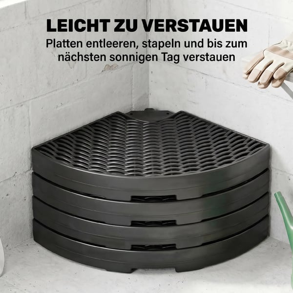 Parasollfot för hängparasoll, väderbeständig, 52 kg vatten/68 kg sand, HDPE