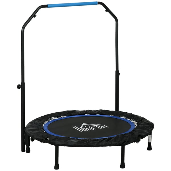 Foldbar Mini Trampolin 102 cm - LCD Skærm, Justerbart Håndtag (Sort/Blå) Foldbar Mini Trampolin 102 cm - LCD Skærm, Justerbart Håndtag (Sort/Blå)