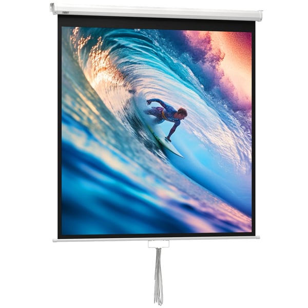 HOMCOM Projektionsduk 152 x 152 cm 85 tum 1:1 HD 4K Projektionsduk fr Hemmabio och kontorspresentationer HOMCOM Projektionsduk 152 x 152 cm 85 tum 1:1 HD 4K Projektionsduk fr Hemmabio och kontorspresentationer