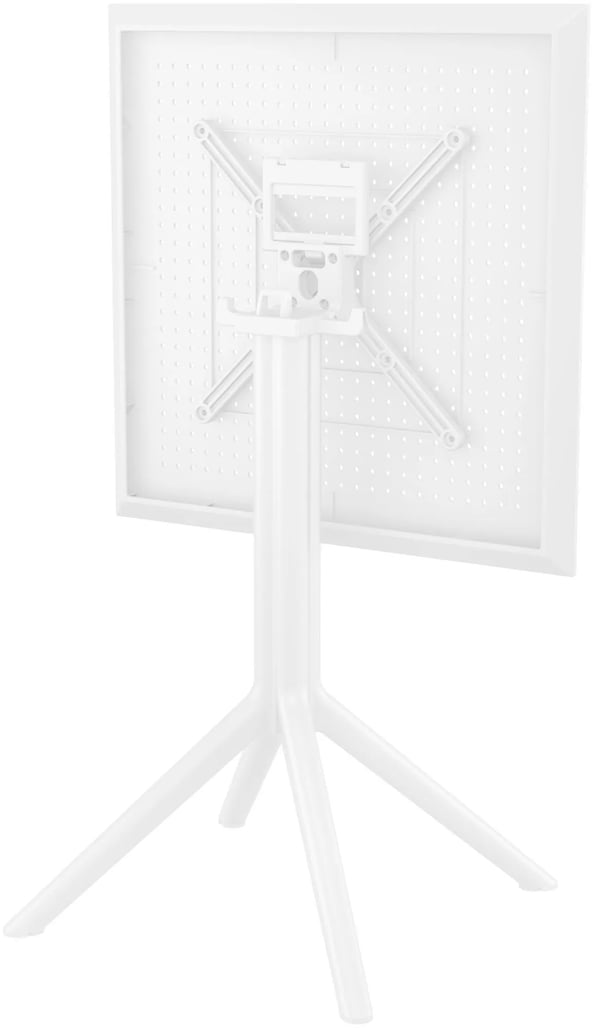 Sky Fyrkantigt Fällbart Bord - Vit Plast, 60x60x74 cm