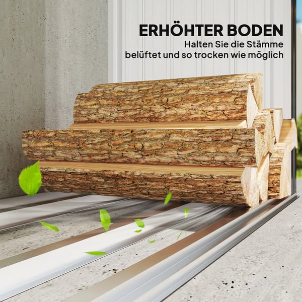 Vedförvaring Vedskydd Mörkrgrå Stål 150x66.5x150 cm