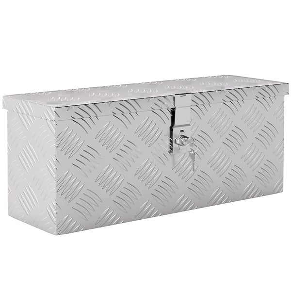 alumiininen työkalupakki säilytyslaatikko lukolla ja avaimilla 50 x 15,5 x 20,5 cm