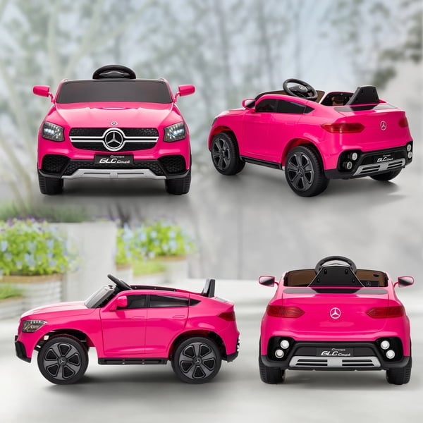 Børnebil Mercedes-Benz GLC Coupé - Rosa (12V, Fjernbetjening, LED, Musik)