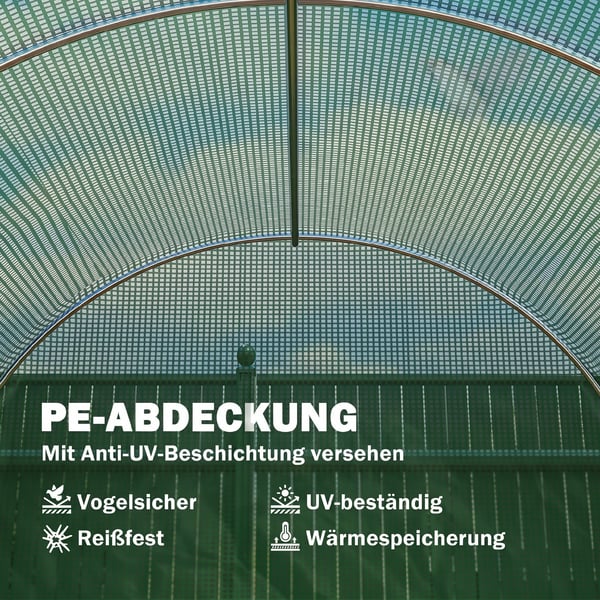 Folietunnel Växthus Grön 395x195x190cm