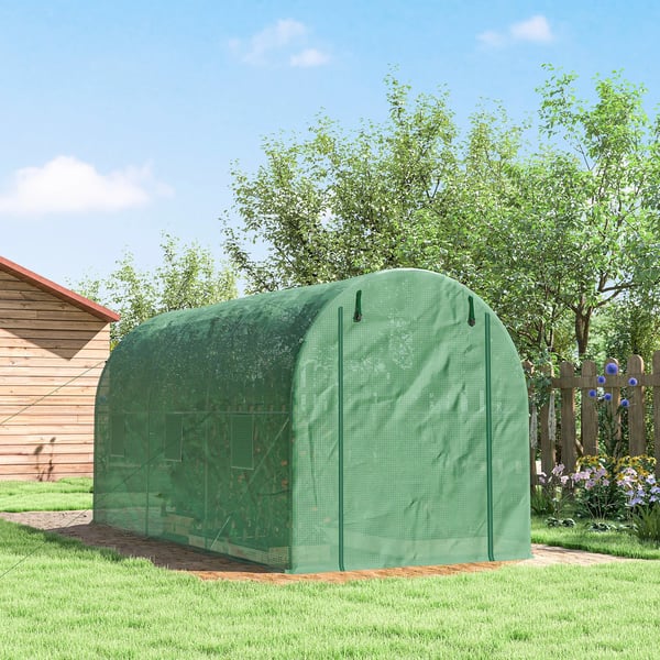Folietunnel Växthus Grön 395x195x190cm