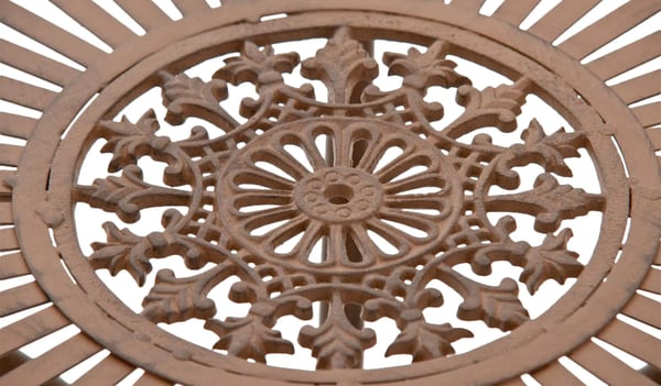 Hari Antik Brun Metal Havebord - 70 cm Diameter, 73 cm Højde